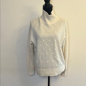 Everlane Cream Textured Turtleneck Sweater